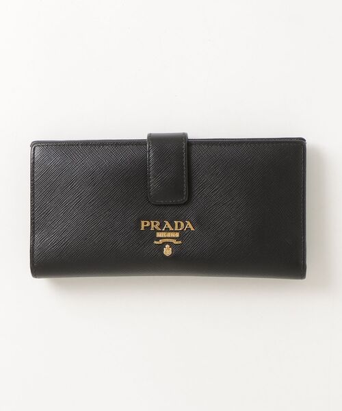 PRADA（プラダ） サフィアーノ 二つ折り 長財布 - ブラック レディース
