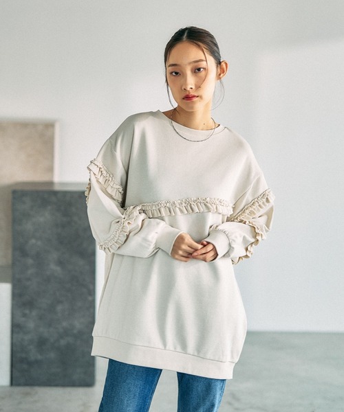 LEPSIM（レプシィム） チュニック フリル裏毛チュニック 639456