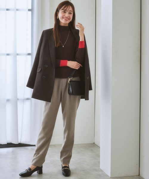 「7days Life Styling」 パンツ L グレイッシュベージュ レディース_画像7