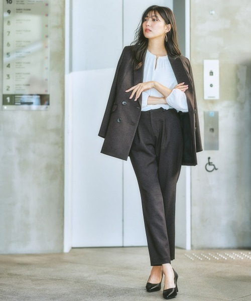 「7days Life Styling」 パンツ L グレイッシュベージュ レディース_画像9