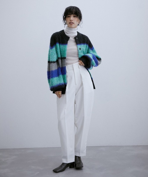 「ADAM ET ROPE'」 ニットカーディガン FREE キナリ レディース_画像4