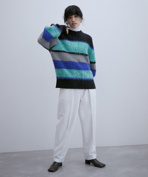 「ADAM ET ROPE'」 ニットカーディガン FREE キナリ レディース_画像5