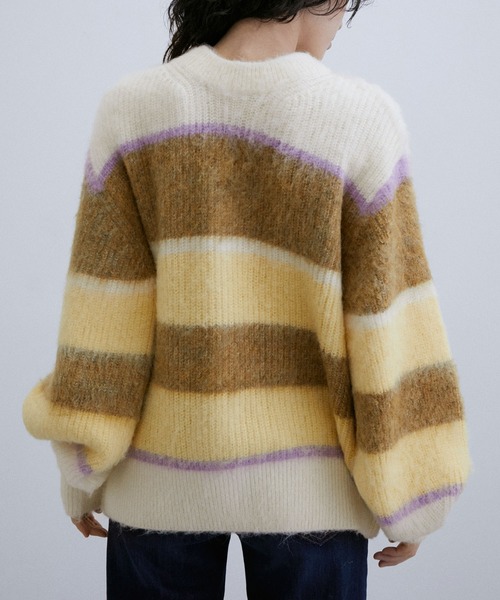 「ADAM ET ROPE'」 ニットカーディガン FREE キナリ レディース_画像9