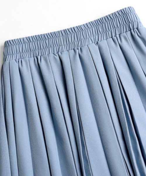 「COCOMOMO」 プリーツスカート L スカイブルー レディース_画像2
