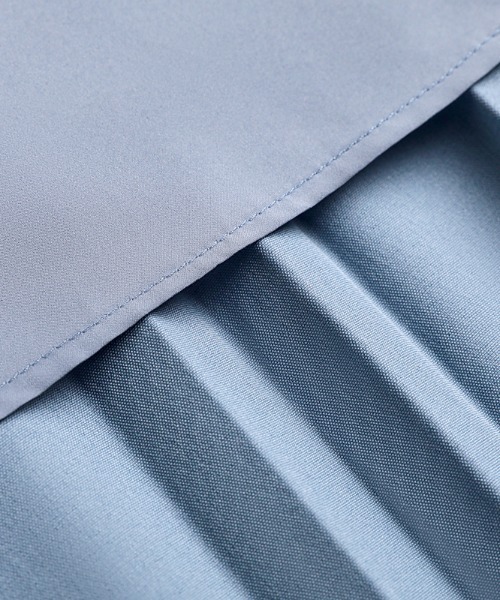 「COCOMOMO」 プリーツスカート L スカイブルー レディース_画像4