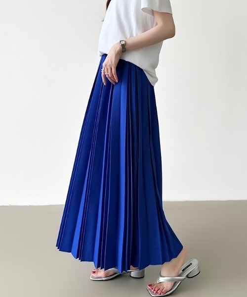 「COCOMOMO」 プリーツスカート L スカイブルー レディース_画像8