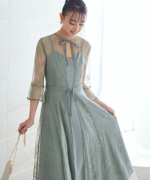 「RUIRUE BOUTIQUE」 キャミソールワンピース M カーキ レディースの画像