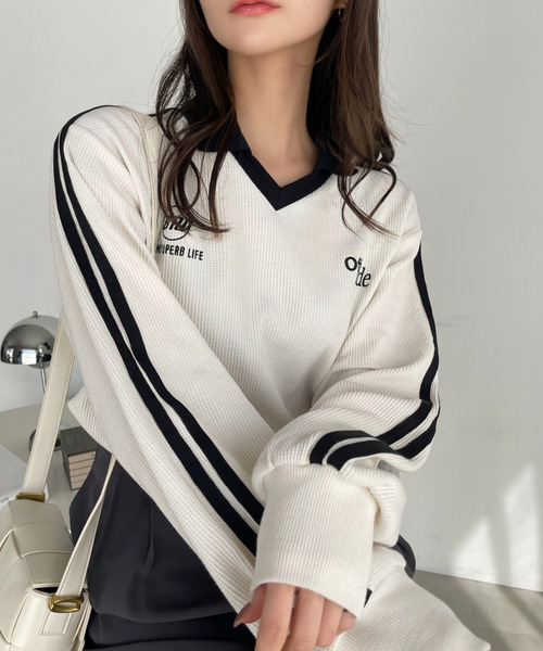 「Ada.」 長袖カットソー FREE アイボリー レディース_画像3