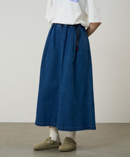 Gramicci（グラミチ） デニムスカート STRETCH DENIM LONG FLARE SKIRT