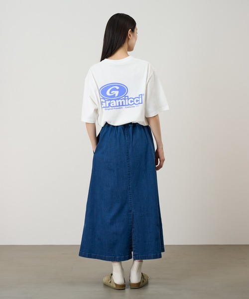 [超美品](g)グラム スカート インディゴ デニムスカート F Gramicci（グラミチ） デニムスカート STRETCH DENIM LONG FLARE SKIRT