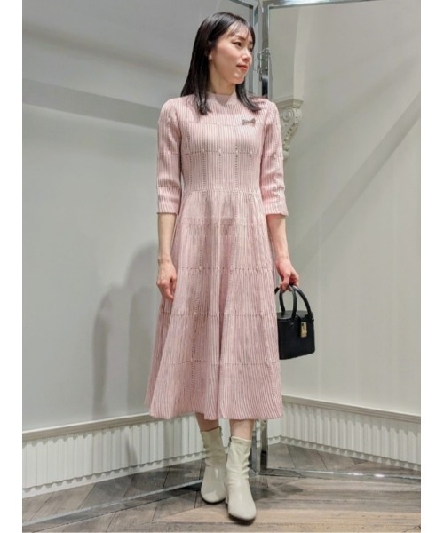 「CELFORD」 ニットワンピース 38 ネイビー レディース_画像2