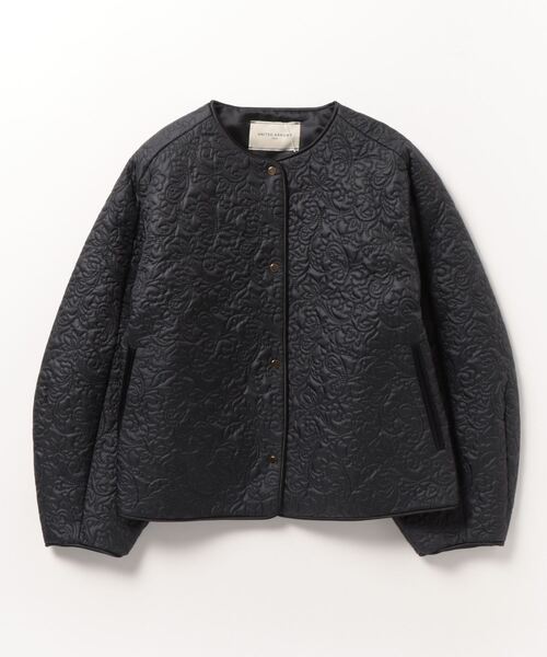 「UNITED ARROWS」 ノーカラージャケット 36 ブラック レディース