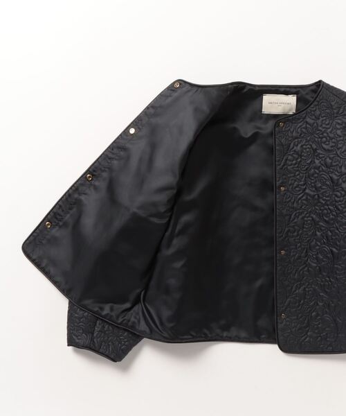 「UNITED ARROWS」 ノーカラージャケット 36 ブラック レディースの画像