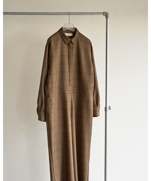 anuke（アンヌーク） オールインワン Check Shirts Combinaison