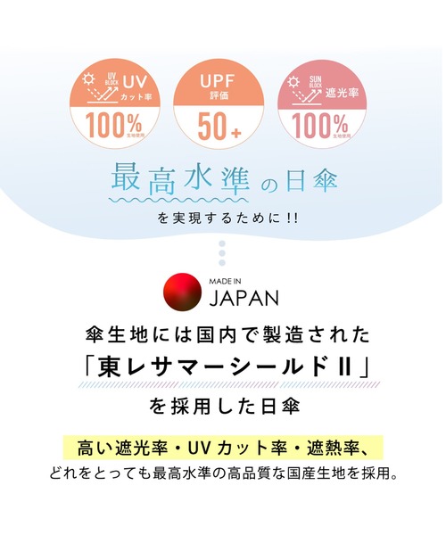 日傘 傘 「最高水準の日傘」COKAGE+ 木手元 親子で使える キッズ レディース 長傘 レディース | COKAGE+ | 08