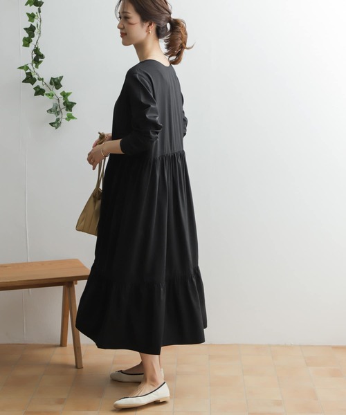 「URBAN RESEARCH DOORS」 長袖ワンピース ONE グレー系その他 レディースの画像
