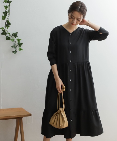 「URBAN RESEARCH DOORS」 長袖ワンピース ONE グレー系その他 レディースの画像