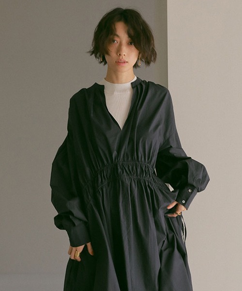 「ETRE TOKYO」 長袖ワンピース FREE ネイビー レディース_画像2