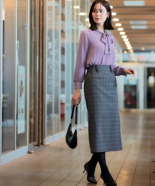 「7days Life Styling」 タイトスカート L グレー レディース_画像2
