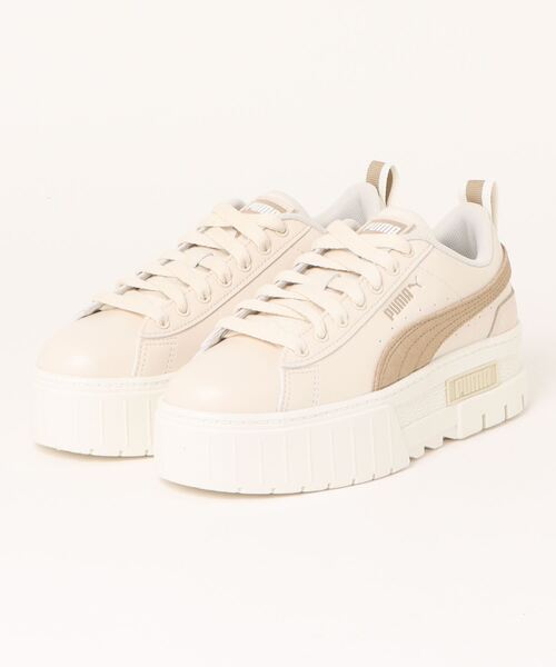 「PUMA」 ローカットスニーカー 25.0cm ホワイト系その他2 レディース_画像2