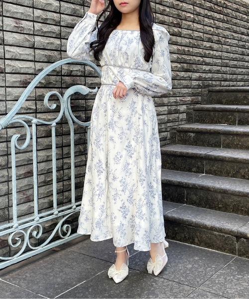 「abc une face」 長袖ワンピース FREE ブルー レディース_画像5
