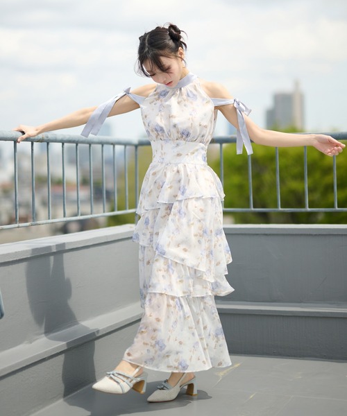 Seemi.by NICE CLAUP ワンピース アメスリ花柄ワンピース : ZOZOTOWN
