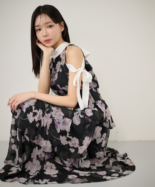 Seemi.by NICE CLAUP ワンピース アメスリ花柄ワンピース : ZOZOTOWN 