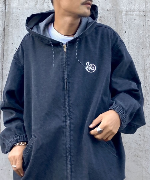 Java ジップアップパーカー LARGE ブラック系その他2 レディース