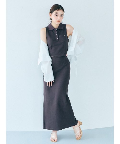 SNIDEL スナイデル　ポロカットセットアップ　サイズ0 SNIDEL（スナイデル） ワンピース ポロカットセットアップ : ZOZOTOWN