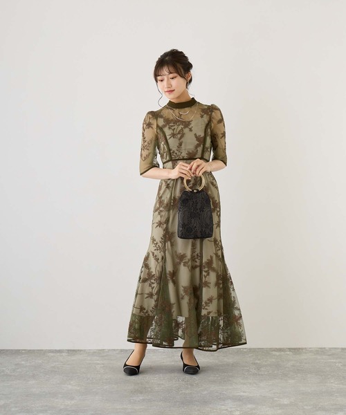 「Dorry Doll」 半袖ワンピース M ブルー レディース_画像3