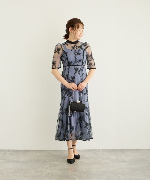 「Dorry Doll」 半袖ワンピース M ブルー レディース_画像5