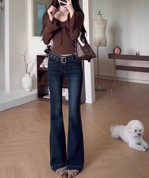 LOULOU select」 ブーツカットデニムパンツ L インディゴブルー 