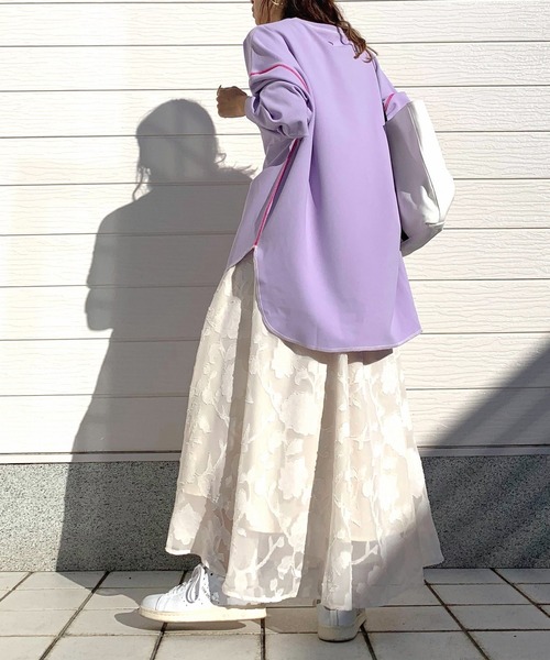 「Q」 ロングスカート MEDIUM ライトブルー レディース_画像6