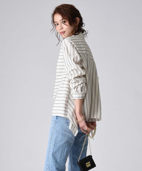 「RAW FUDGE」 長袖ブラウス M ブルー レディース_画像2
