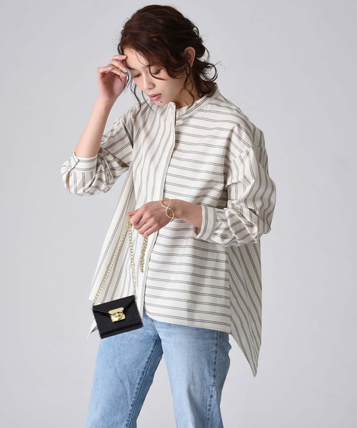 「RAW FUDGE」 長袖ブラウス M ブルー レディース_画像3