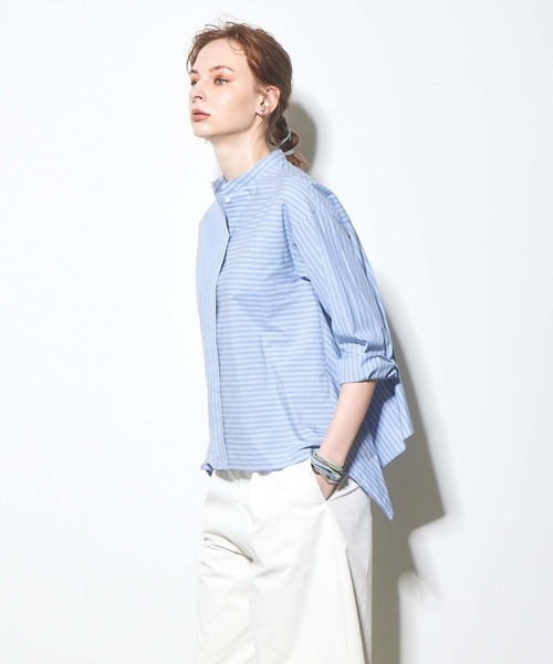 「RAW FUDGE」 長袖ブラウス M ブルー レディース_画像9