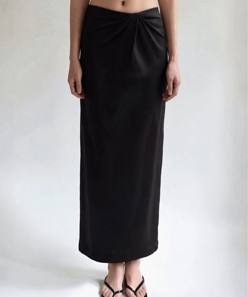 kiehtova ロング スカート 「kiehtova」NOBLE JERSEY SKIRT/ノーブル