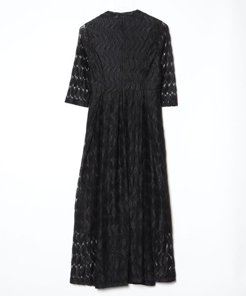 「Lace Ladies」 7分袖ワンピース M ブラック レディース_画像2
