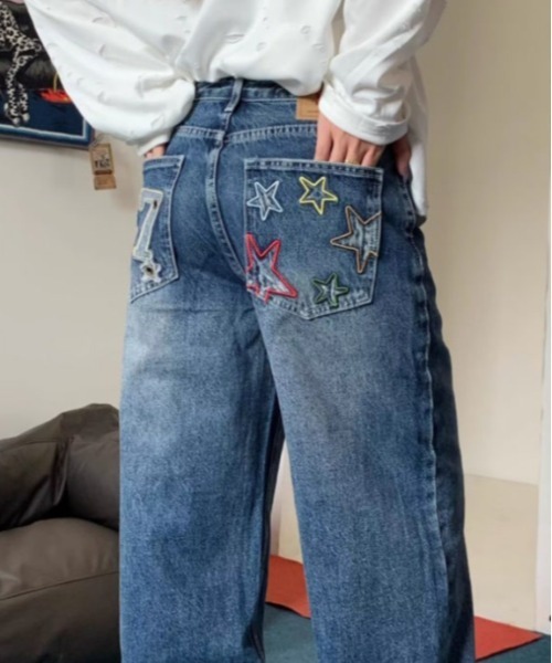 「center i」 デニムパンツ X-SMALL ブルー レディース_画像3