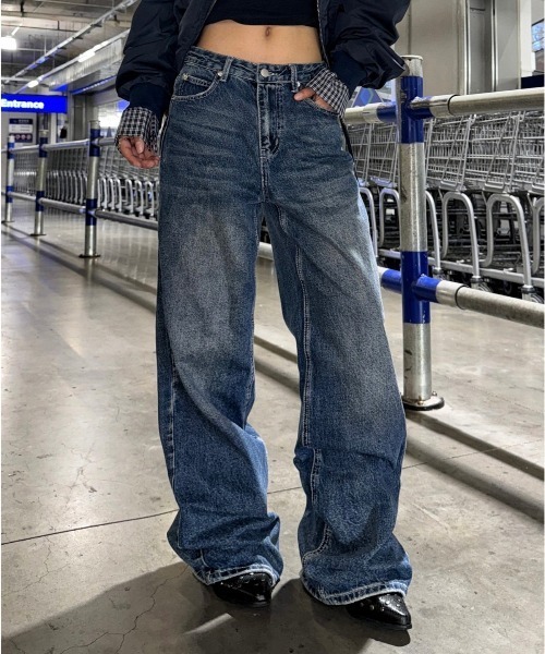 「center i」 デニムパンツ X-SMALL ブルー レディース_画像9