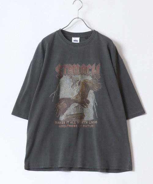 「MRU」 半袖Tシャツ L ブラック系その他3 メンズ_画像4