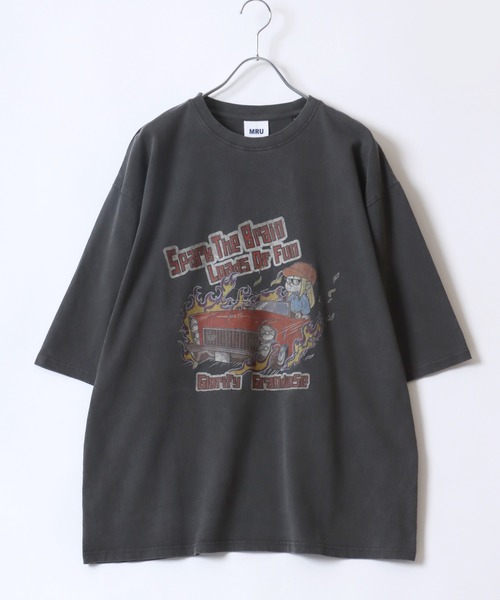 「MRU」 半袖Tシャツ L ブラック系その他3 メンズ_画像6