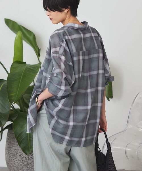「AMERICAN HOLIC」 長袖シャツ L グリーン レディース_画像4