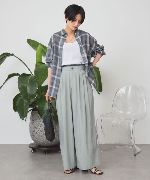 「AMERICAN HOLIC」 長袖シャツ L グリーン レディース_画像5