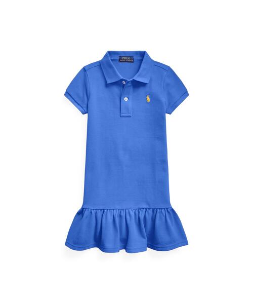 ワンピース コットン メッシュ ポロドレス RALPH ラルフ コットン メッシュ POLO LAUREN CHILDRENSWEAR，ポロ ローレン