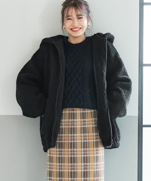 coca（コカ） ジャケット ブルゾン フード付きボアブルゾン : ZOZOTOWN