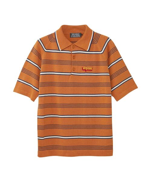 バーバリーブルーレーベルストライプ ポロシャツ