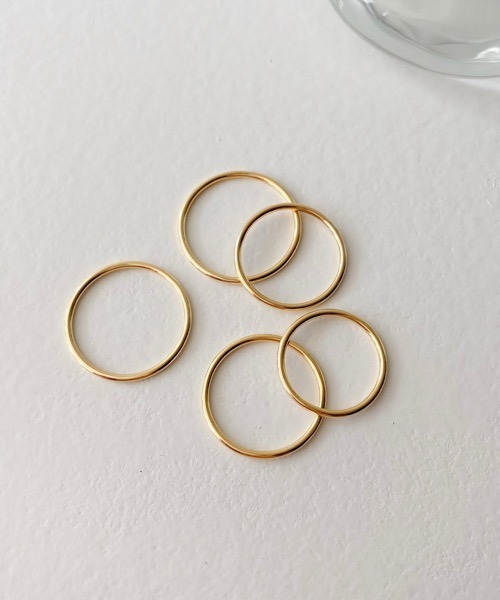 TONE（トネ） 指輪 リング 「ECRu.」シンプル リング 5本セット