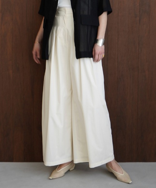 CLANE（クラネ） パンツ TUCK DESIGN WIDE PANTS レディース
