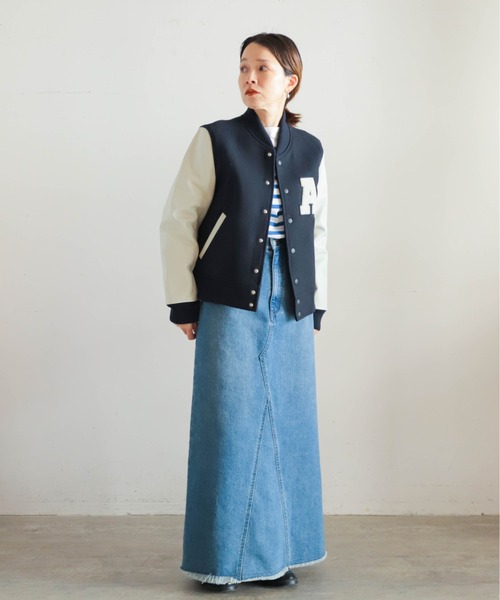 NOMBRE IMPAIR（ノンブルアンペール） スタジャン ロゴ刺繍入リ
